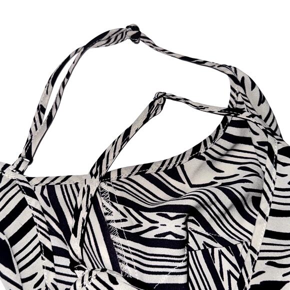 Design Lab V-Neck Tank Jumpsuit Aztec Print Pockets Adjustable Straps Size XS - Picture 10 of 14